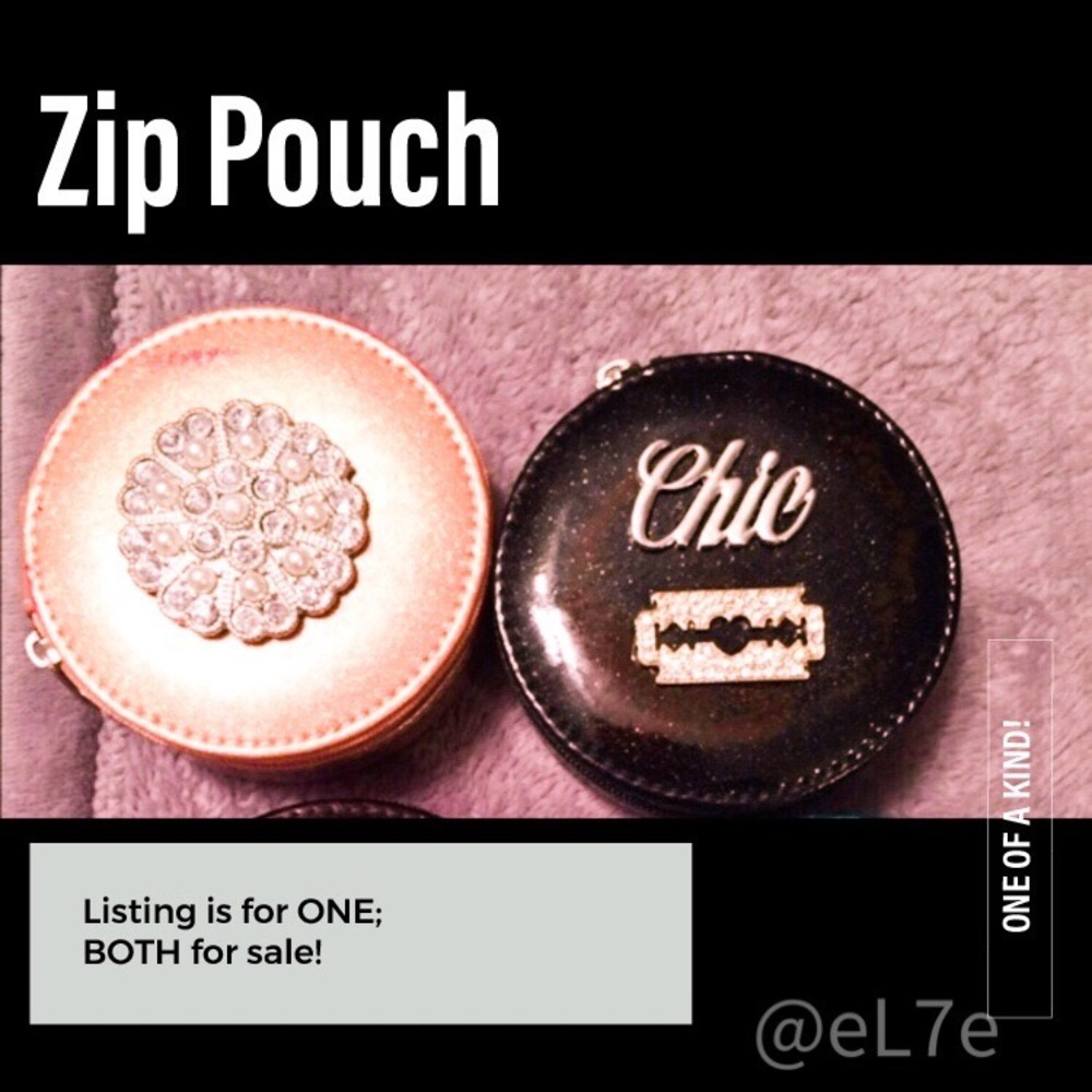 Top two still available! : zip open glitter pouch.